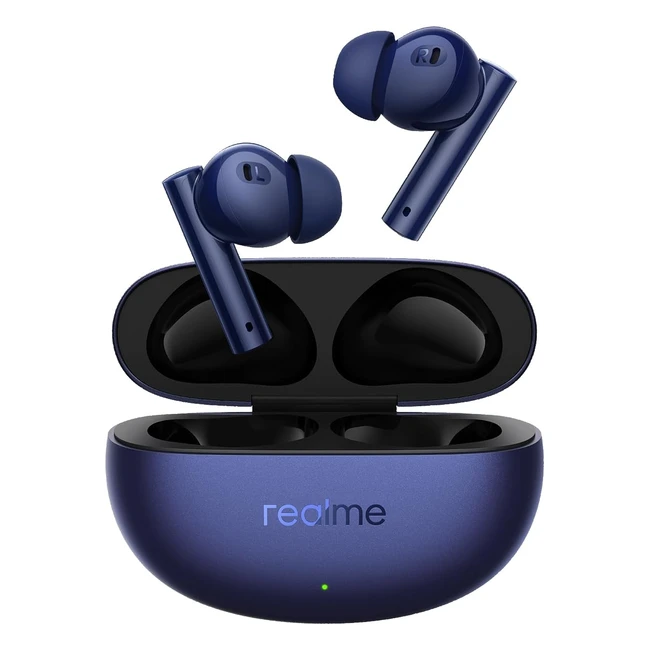 Auriculares Inalámbricos Realme Buds Air 5 Cancelación Activa de Ruido 50dB 6 Micrófonos Refuerzo de Graves Azul
