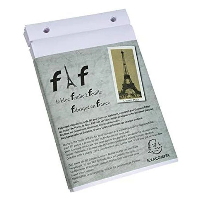 Exacompta 12214E 5er Pack Einlagen für FAF Schreibblock blank 21 x 135 cm mikroperforiert