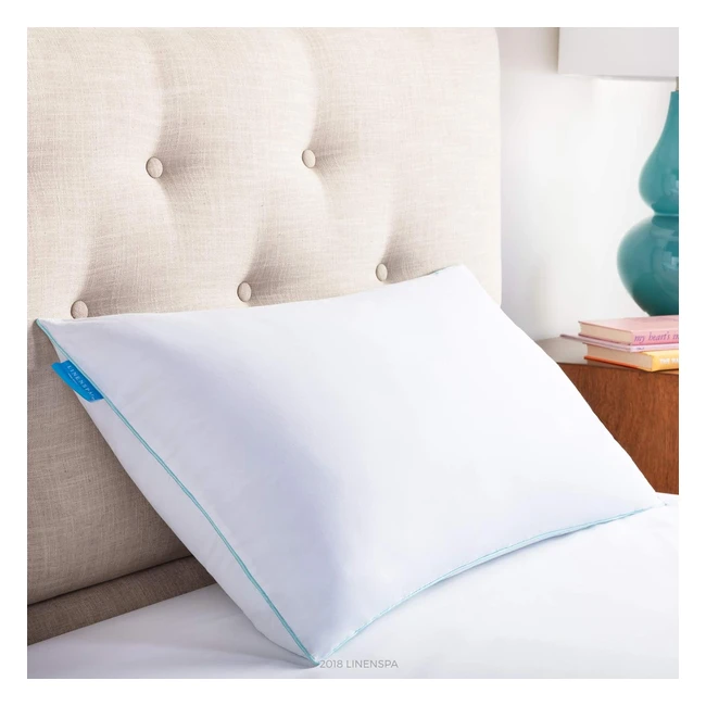 Linenspa Shredded Memory Foam Pillow with Cooling Gel Encasement - Firm Support 