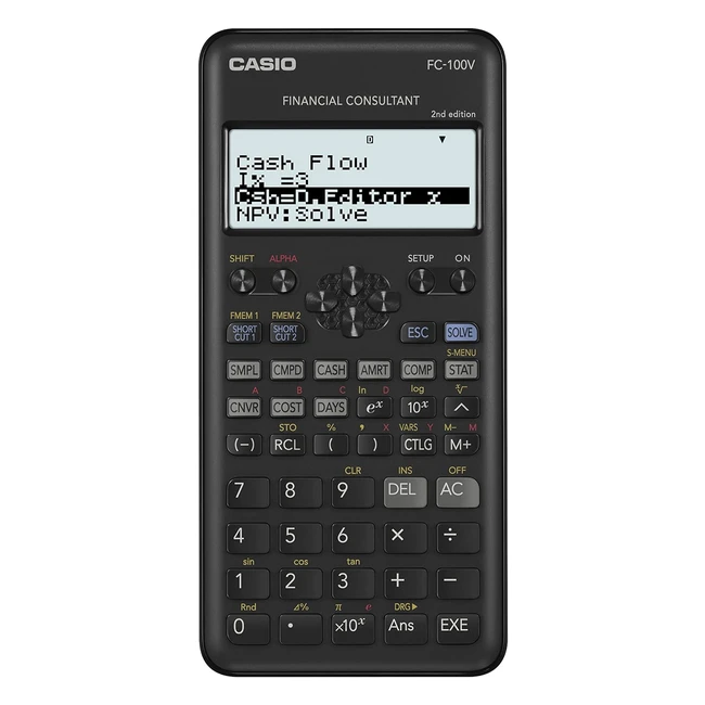 Calculadora Financiera Casio FC100V2 Negro 162 x 77 x 14 cm
