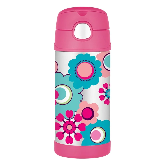 Thermos 186391 Funtainer Hydration Bottle Floral Pink 355ml - Vacuum Insulated 