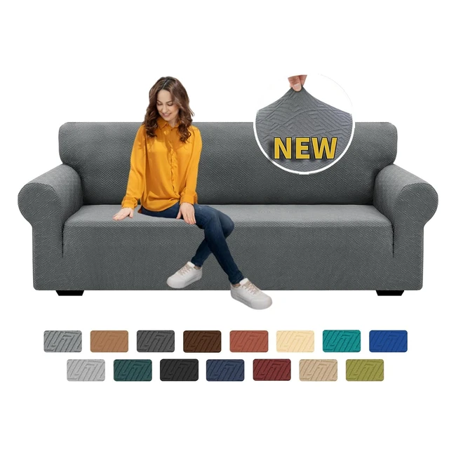 Copridivano Elasticizzato Xineage 3 Posti Grigio Chiaro - Protezione Completa