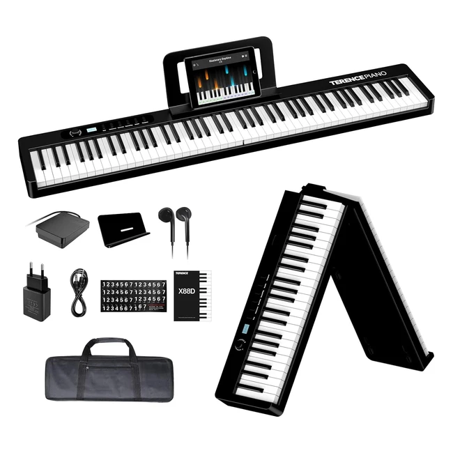 Pianoforte Digitale Terence 88 Tasti Semipesati Bluetooth - Batteria 1750mAh