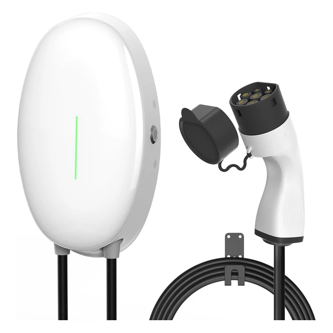 Cargador EV Tipo 2 Wallbox Home Smart EV Estación de Carga 72kW 32A 6m Monofásico