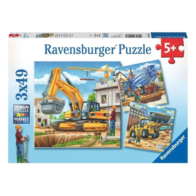 Ravensburger Puzzle Enfant 3x49 p Grands Vhicules de Construction 09226 - Id