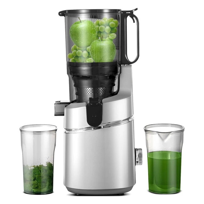 Amzchef Extracteur de Jus Automatique 135mm 18L 250W Triple Filtre Argent