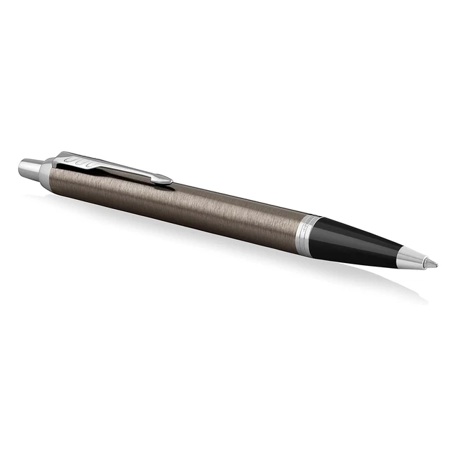 Stylo Bille Parker IM Expresso Foncé Pointe Moyenne Encre Bleue Coffret Cadeau