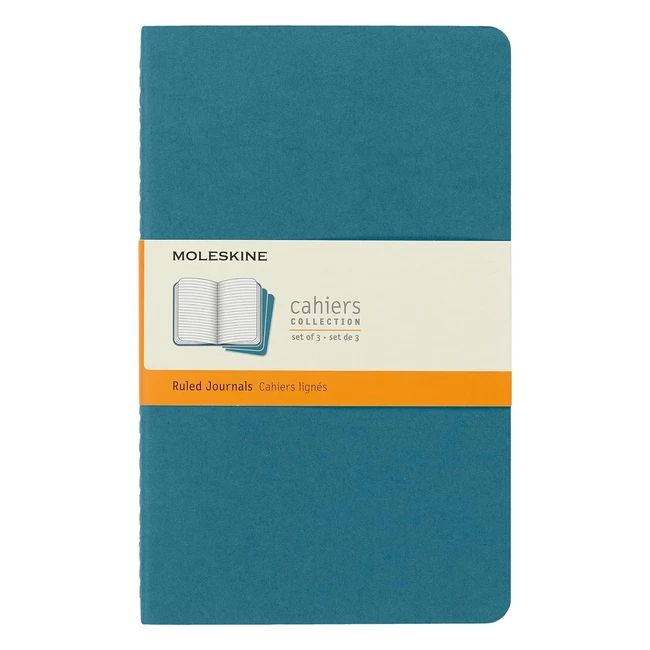 Moleskine Cahier Notizbuch 3er Pack Groß A5 - Flexibles Cover, Ivory Paper, Separable Pages