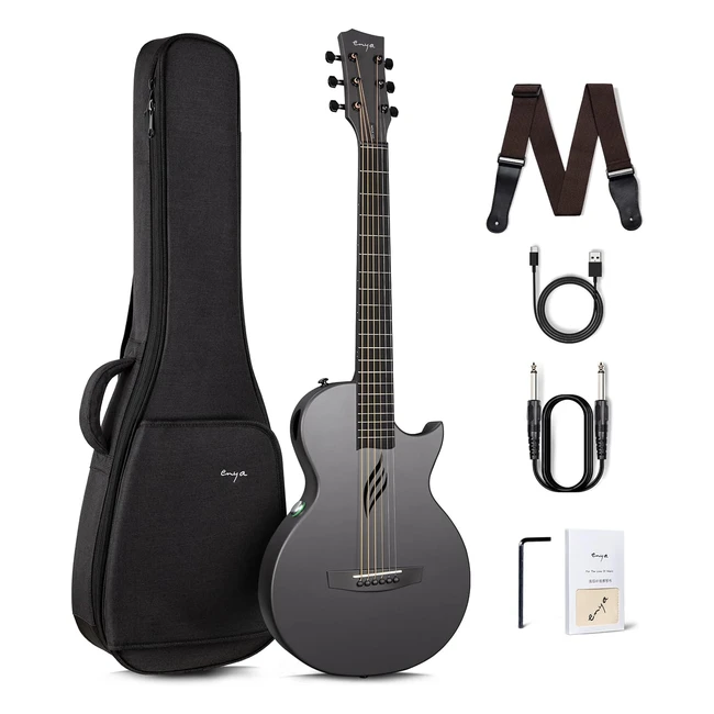 Guitarra Enya Nova Go SP1 Fibra de Carbono Negro - Set Principiantes