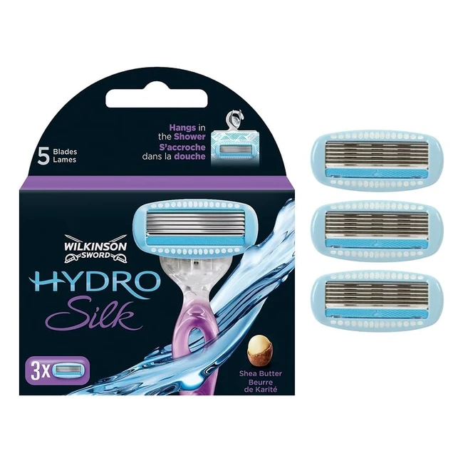 Wilkinson Sword Hydro Silk - Lames de Rasoir pour Femme - Pack de 3 - Hydratatio