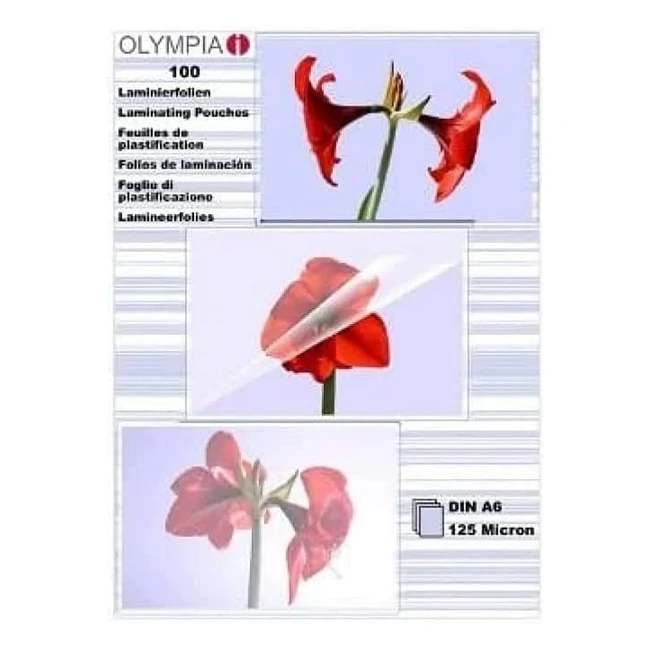 Olympia 9178 Laminierfolie - Hochwertige Schutzfolie 125 Mikron - 100er Pack