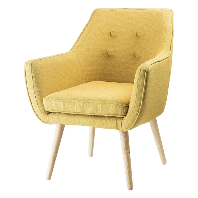 Poltrona Giallo Ocre in Tessuto Glam 65x65x85 cm - Ref. 12345