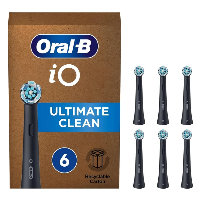 Oral-B IO Ultimate Clean Brossette Lot de 6 - Elimine 100% de Plaque Dentaire