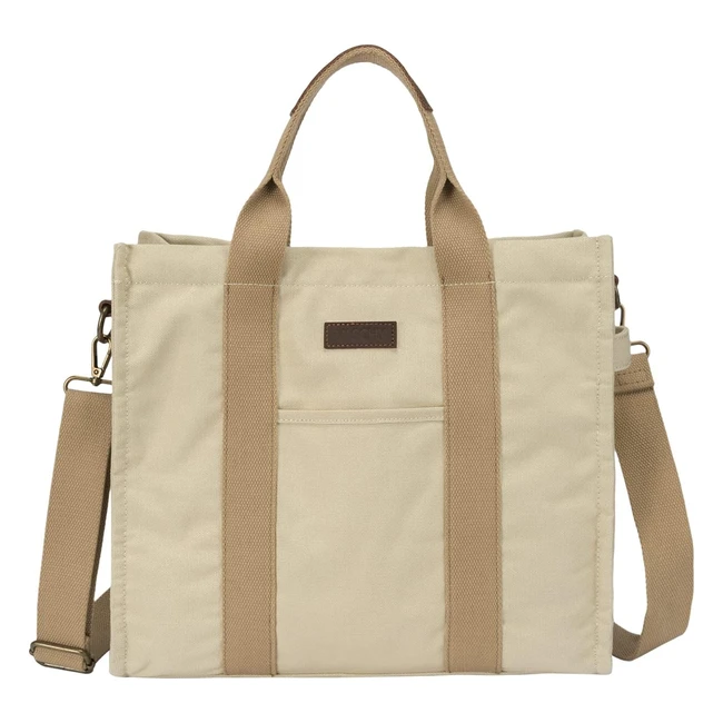 Vaschy Borsa Donna Grande Tote Bag Elegante 13L Capacità - Khaki