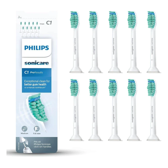 Philips Sonicare C1 ProResults Bürstenköpfe 10 Stück HX601032 effektive Plaqueentfernung