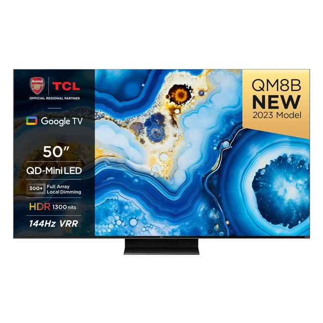 TCL 50QM8B 50inch QLED Mini LED Smart TV 4K HDR Premium 1300nits Google TV Dolby