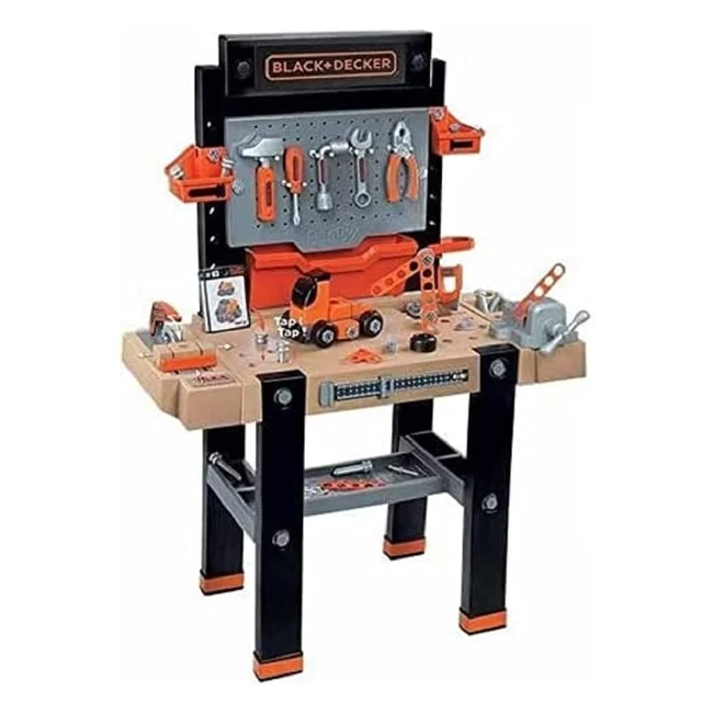 Smoby Black Decker Kids Ultimate Workbench 95 Accessories Electronic Drill Mechanical Saw