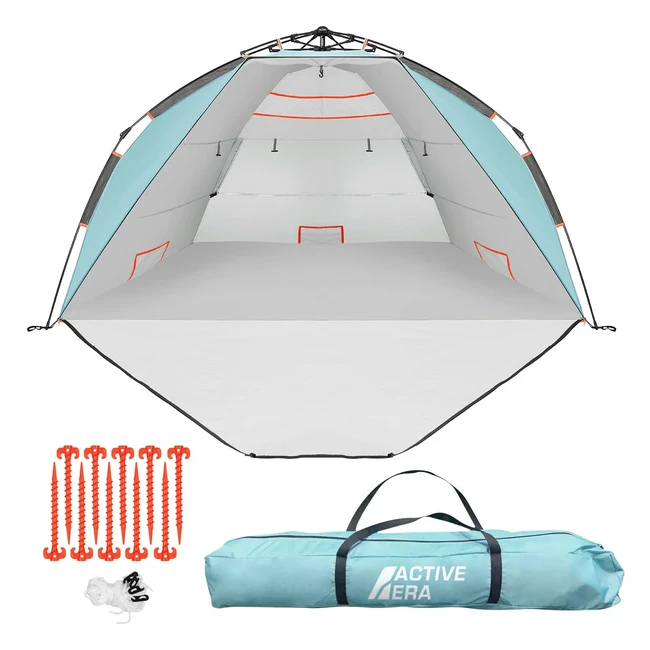 Active Era Luxury Beach Tent 4 Person Sun Shelter UPF 50 Lightweight Popup Tent