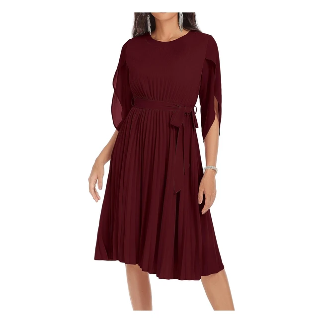 Abito Donna Grace Karin Elegante Pieghe 34 Casual con Cintura - Ref12345