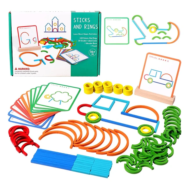 Juguetes Montessori Niños 120 Piezas - Juegos Educativos Madera - Aprendizaje Interactivo - Regalo Ideal