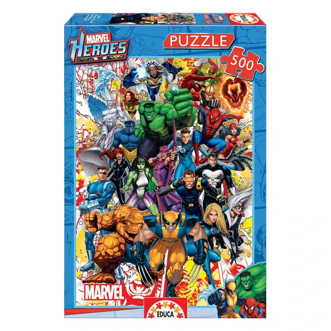 Puzzle Marvel 500 pices - Educa 15560 - Hros Action Fun