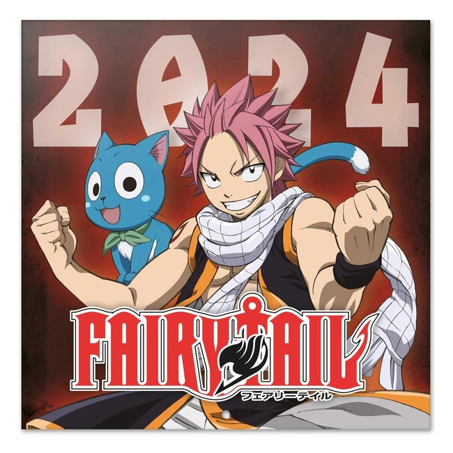 Calendario Fairy Tail 2024 da muro - Poster regalo incluso - 12 mesi 30x30cm