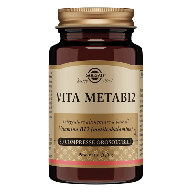 Solgar Vita Metab12 1000mcg Caplet - Integratore Alimentare Vitamina B12
