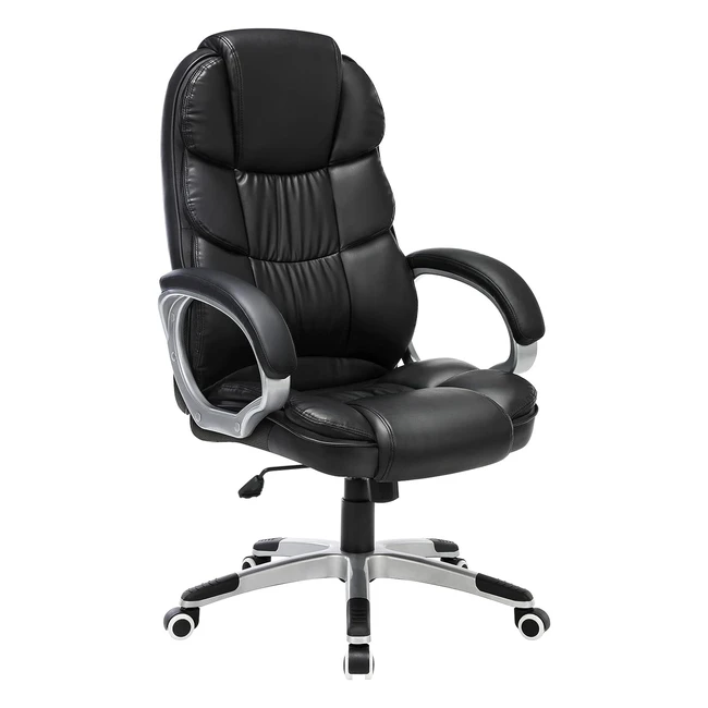 Songmics Office Chair Swivel Black OBG24BUK 150kg Capacity Ergonomic Design