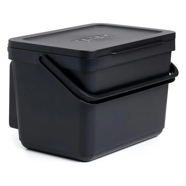 Tatay Kitchen Food Waste Compost Caddy Bin 6L Capacity 100 Recycled Materials