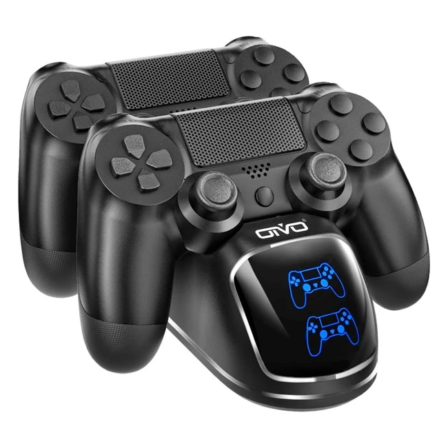 Cargador PS4 OIVO con Chip de Carga 18 Horas - Estacin de Carga Mando Sony Pla