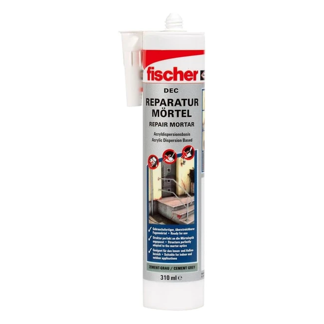 fischer Dec Repair Mortar Acrylic Grout 310 ml - Odourless  Weatherresistant - 