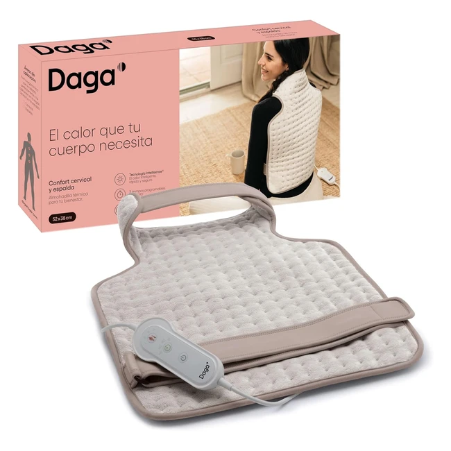 Daga Almohadilla Térmica Confort Cervical y Espalda - Intellisense Tecnología - 4 Temperaturas