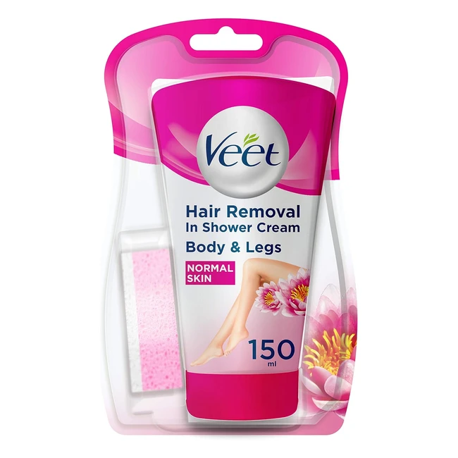 Veet Hair Removal Cream - Smooth Skin for Up to a Week - 150ml - Dermatologist Tested