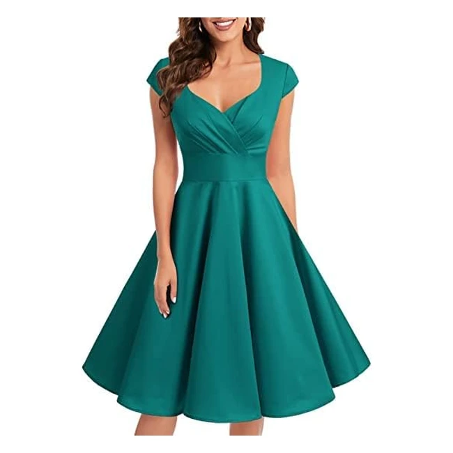 Vestido Vintage Noche Bbonlinedress Cuello en V Retro 50s