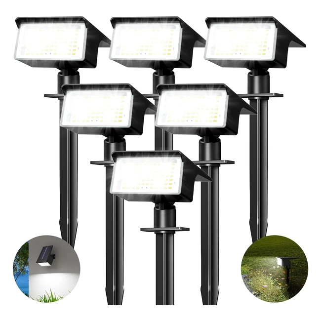 Spot Solaire Extrieur Nipify 75 LED Lot de 6 Lampe Puissante tanche 4 Modes 