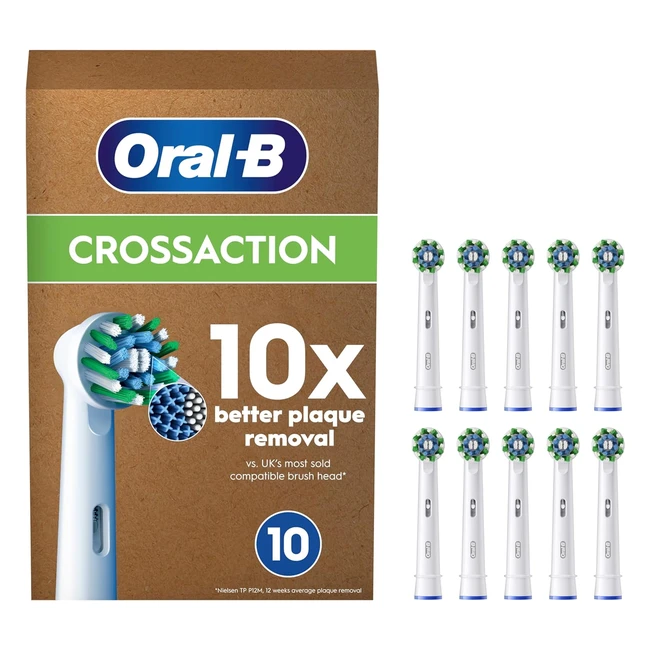 Oral-B Pro Cross Action Electric Toothbrush Head XShape Pack of 10