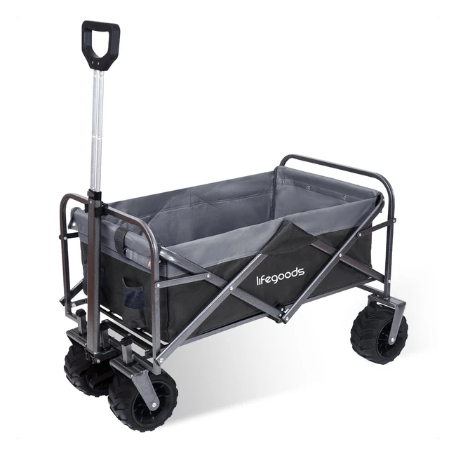 Carrito Playa Lifegoods Plegable 80kg 94L - Ruedas Grandes - Resistente