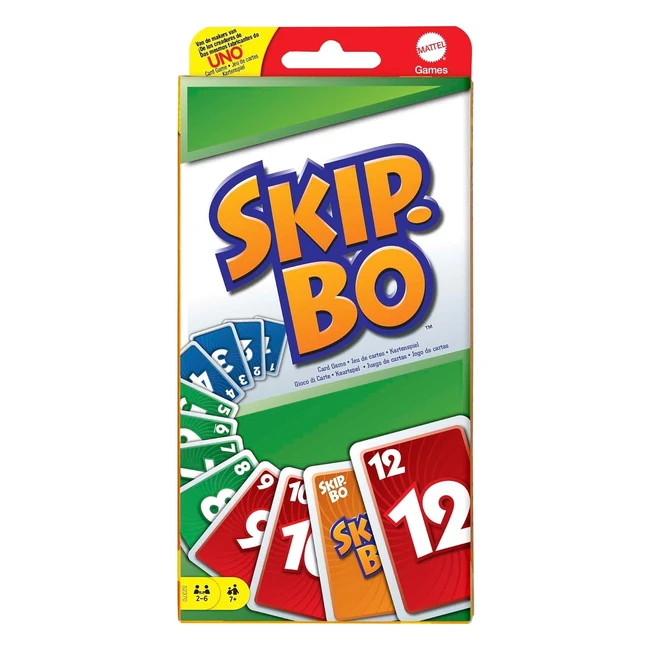 Juego de Cartas Mattel Uno Skipbo 52370 - Diversin Familiar Garantizada