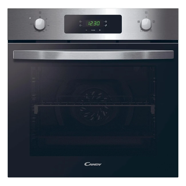 Candy FIDCX405 Integrated 65L Fan Oven - Easy Clean Enamel - Black Glass & Stainless Steel - A Rated