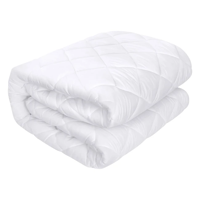 Protector de Colchón Acolchado Utopia Bedding 122x190 cm - Transpirable - Estira hasta 38 cm - Cama 120 Blanco
