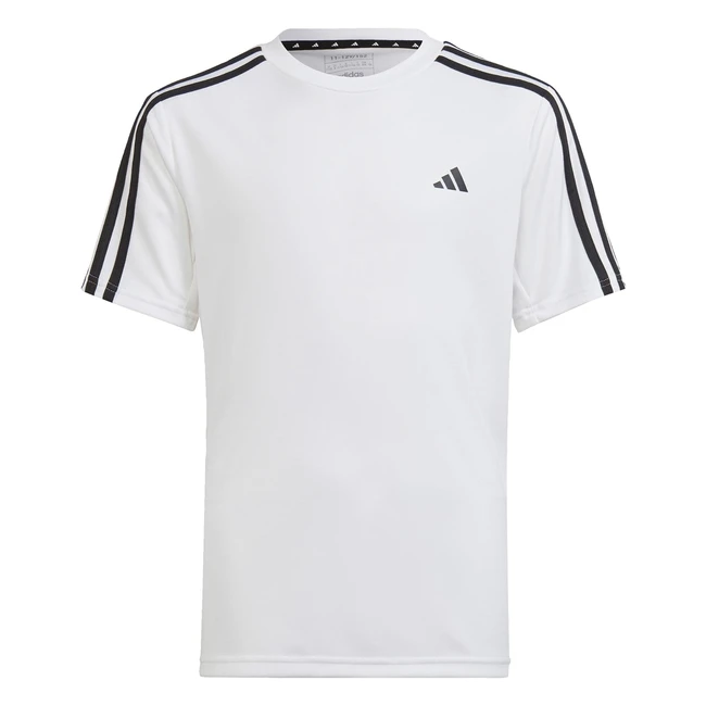 Camiseta Adidas Train Essentials Nios 11 aos BlancoNegro 3 Rayas Regular Fi