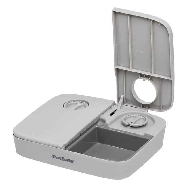 PetSafe Automatischer Futterautomat für Mahlzeiten - 2 Mahlzeiten, Timer, Portionskontrolle