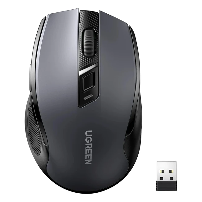 Ugreen 24G Wireless Mouse 4000 DPI Ergonomisches Design USB Empfnger 18 Monate