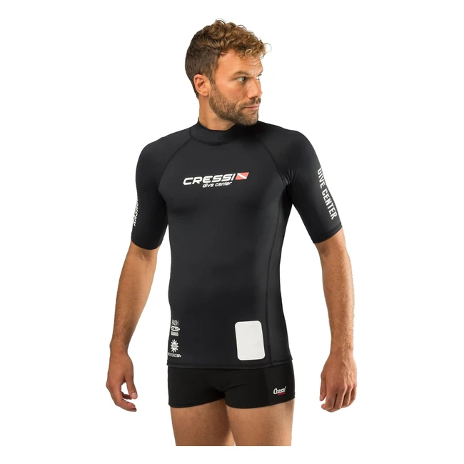 Cressi Rash Guard Man Black - Maglia Protettiva UV UPF 50 Uomo XL5 54