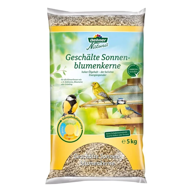 Dehner Natura Wildvogelfutter Sonnenblumenkerne - Energiequelle für Wildvögel