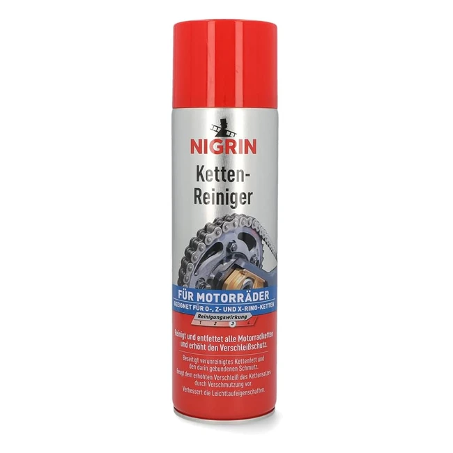 Nigrin 20854 Kettenspray 500 ml Reiniger - Effektiver Schutz  Reinigung