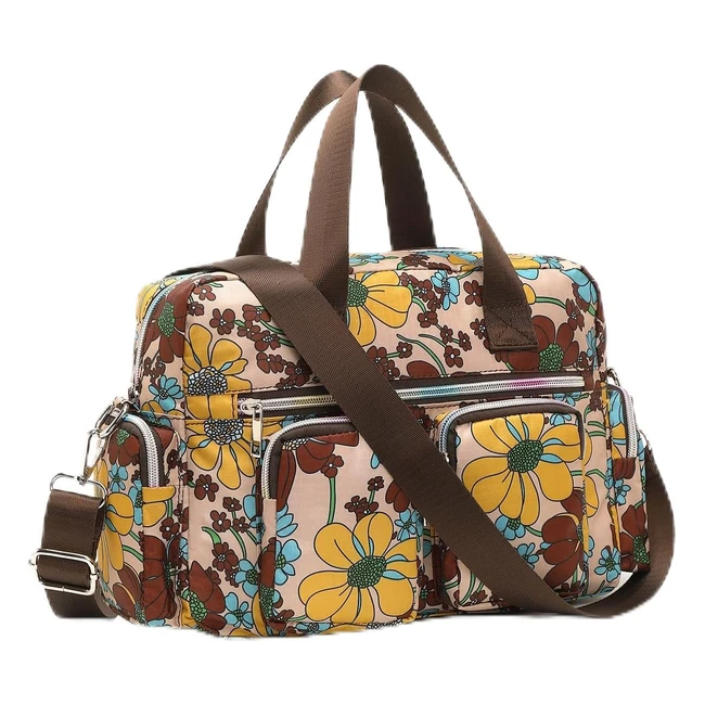 Bolso de Mano Mujer Estampado Floral - Marca Kono Ref. 12345 - Ligero e Impermeable