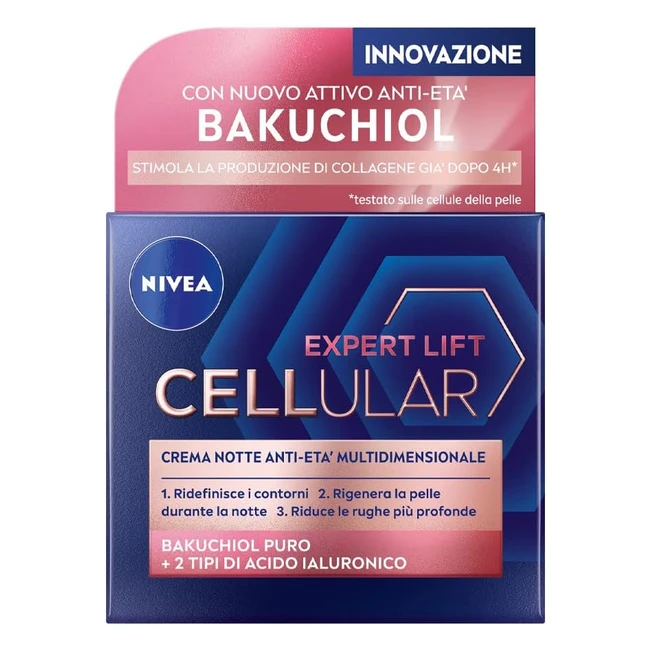 Nivea Cellular Expert Lift Crema Notte Antieta 50ml - Rughe ridotte e pelle lisc