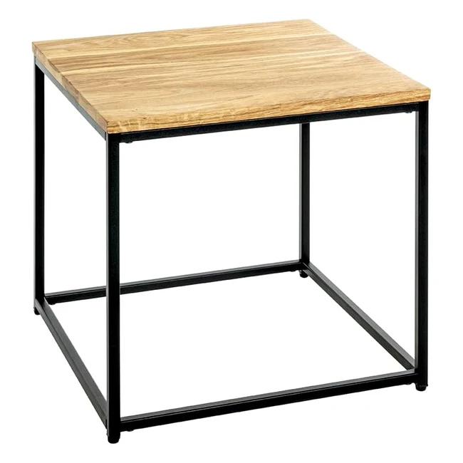 Table dappoint en bois massif chne noir Haku - L 45 x P 45 x H 45 cm