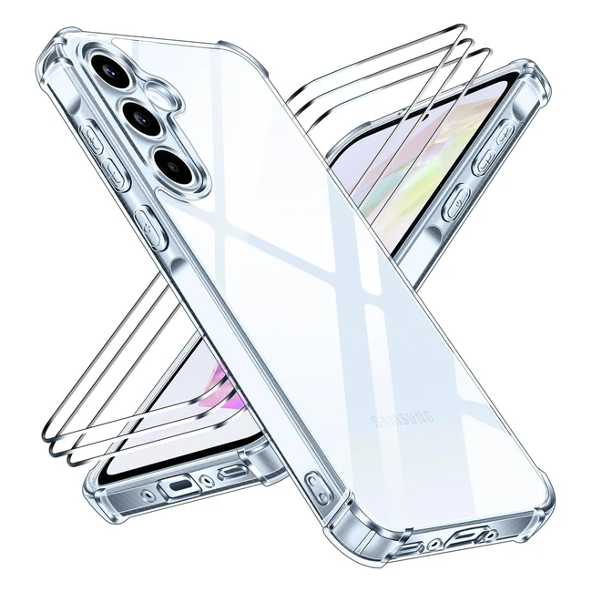 Funda iVoler Samsung Galaxy A35 5G Anti-Amarillo  3 Cristal Templado Militar